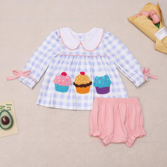 French Knot Cupcakes Bummie Set