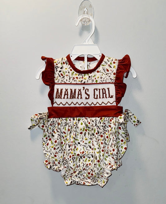 Mama’s Girl Hand smocked Romper