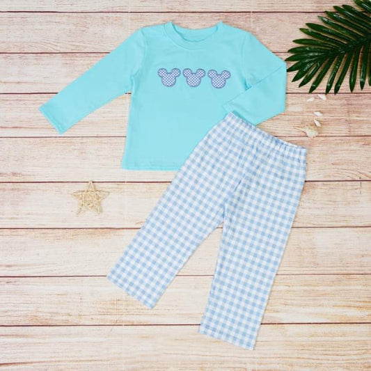 Mickey Mouse Trio Embroidered Boy Set