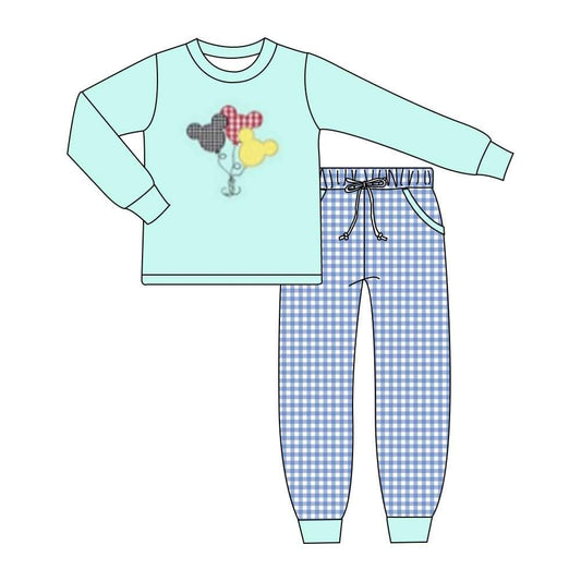 Mickey Balloons Embroidered Boys Set