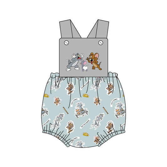 Tom & Jerry Embroidered Boys Bubble Romper